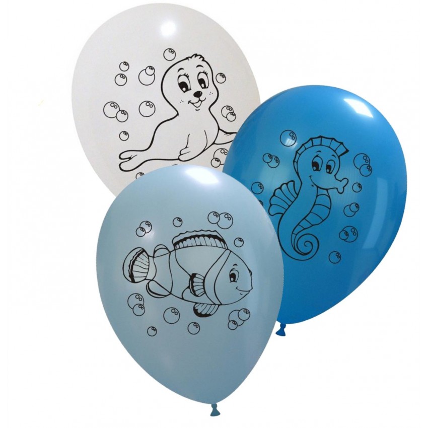 Palloncini Decorati 12" Animali Oceano